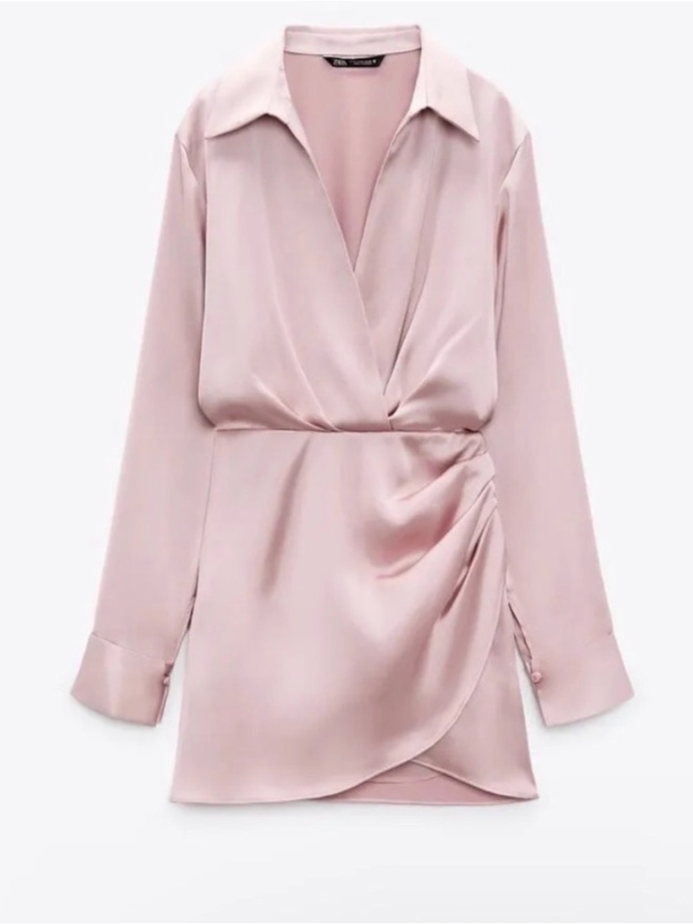 Zara Pink Satin Dress